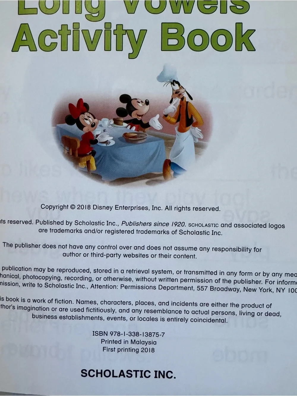 Disney Mickey Mouse Kids Book Pair Reading Help
